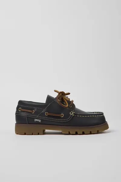 Camper mocasini din piele pentru copii