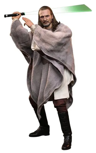 Figurină de acțiune Hot Toys Movies: Star Wars - Qui-Gon Jinn (Collector Edition) (Movie Masterpiece), 32 cm