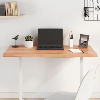 vidaXL Blat de masă maro 100x50x(2-4) cm, lemn masiv stejar tratat