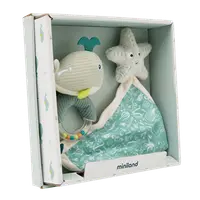 Set cadou bebe - zornaitoare si paturica moale de atasament Ocean, de la 0 luni