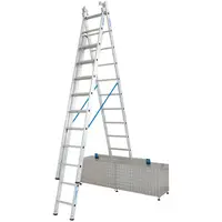Scara multifunctionala cu functie de egalizare din aluminiu Stabilo, 3x10 trepte