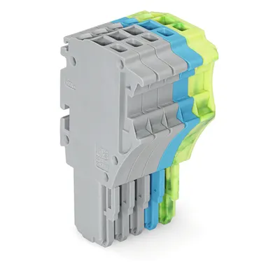 1-conductor female plug; 1.5 mm²; 5-pole; 1,50 mm²; gray, blue, green-yellow