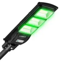 Lampa solara cu lumina verde, 9000 lumeni, LED, nedetectabila de catre animale