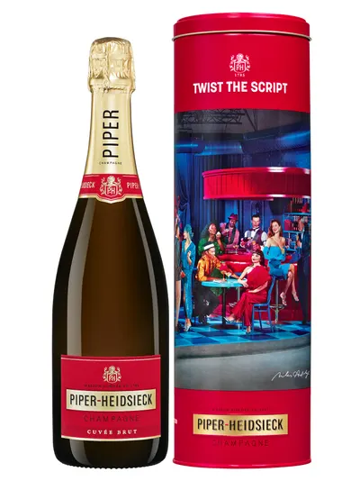 Sampanie Extra Brut Piper Heidsieck 0,75L + Cutie Metal