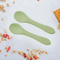 Set lingurite din silicon AppeKids Raw Green