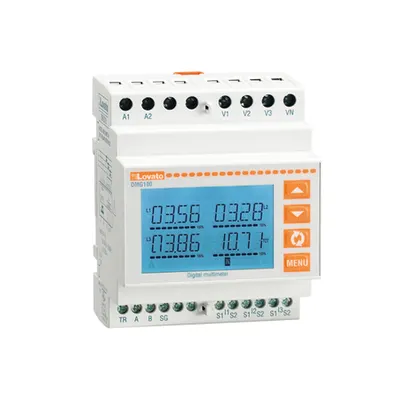 Modular Lcd Multimeter, Non Expandable, Backlight Lcd Icon Display, Auxiliary Supply 100-240vac/115-250vdc. Multilanguage: Italian, English, French, German, Spanish and Portuguese
