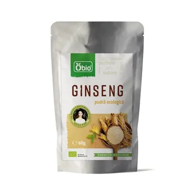 Ginseng panax pudra bio 60g Obio
