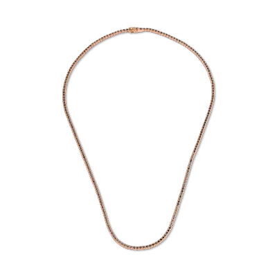 Colier tennis din aur roz cu diamante negre de 2.4ct