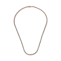 Colier tennis din aur roz cu diamante negre de 2.3ct