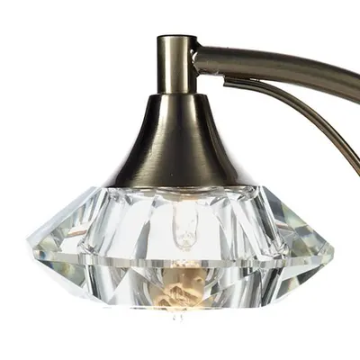 Veioza Luther Table Lamp Satin Chrome Crystal