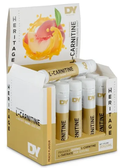 L-Carnitine Liquid Shot, piersică, 20 shoturi х 25 ml, Dorian Yates Nutrition