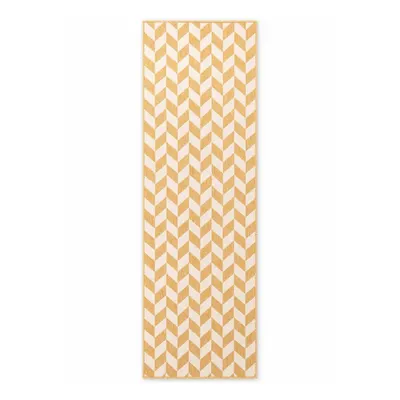 Covor tip traversă pentru interior și exterior galben ocru/crem 80x200 cm Haringey Terrick – Ted Baker