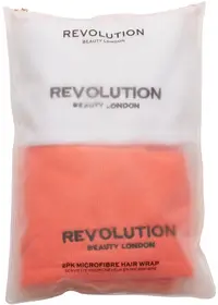 Revolution Haircare Prosoape microfibra pentru cap, coral si alb, 2 bucati
