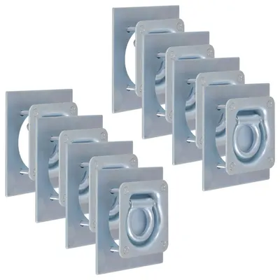 vidaXL Inele ancorare pentru remorcă 8 buc, oțel galvanizat, 2000 kg
