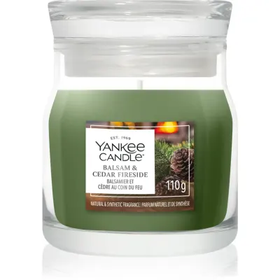 Yankee Candle Balsam & Cedar Fireside lumânare parfumată Signature 110 g