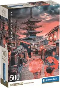 Puzzle Clementoni din 500 piese - Seara la Kyoto
