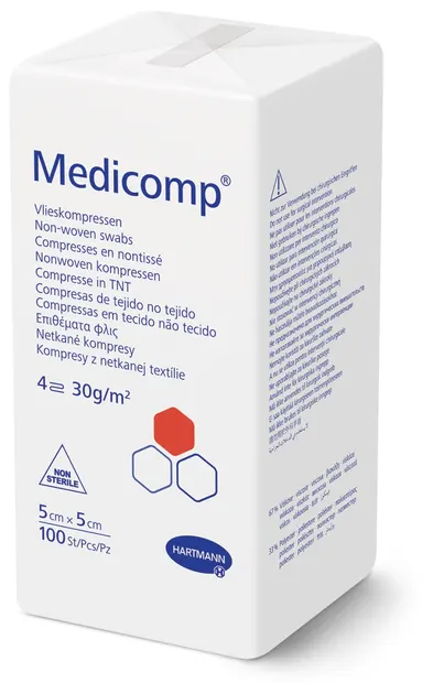 Hartmann Medicomp Extra – Comprese netesute 5x5 cm, 4 straturi, 100 bucati