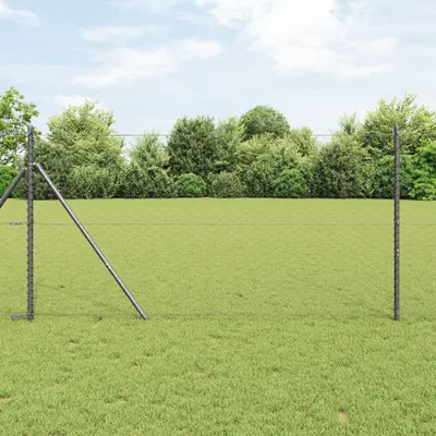 Gossi set de ingradire set de 2 gri metal 25 x 1.2 m rezistent