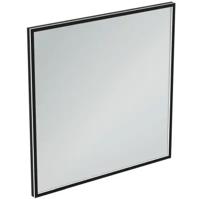 Oglinda patrata cu iluminare LED Ideal Standard Conca 100 cm rama neagra