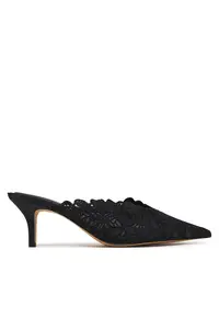 Pantofi dama - stiletto - negru - tesatura
