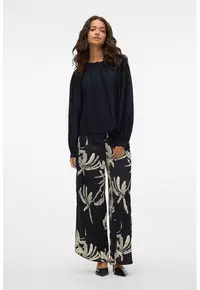 Bluza cu mansete cu nasturi - Negru
