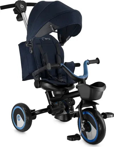 Tricicletă pentru copii 3 în 1 MoMi - Ivi, Navy Blue