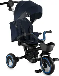 Tricicletă pentru copii 3 în 1 MoMi - Ivi, Navy Blue