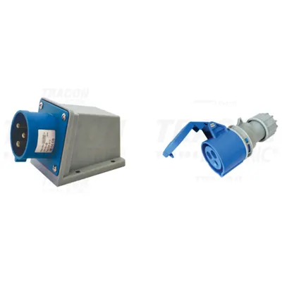Pachet Fisa Aparenta si Priza Mobila Industriala 16A 230V IP44 - Conexiuni Monofazate Sigure
