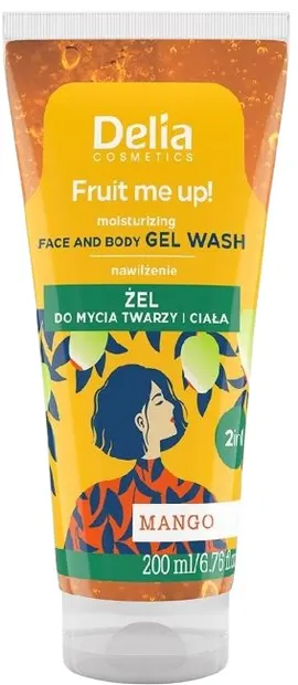 Delia Fruit Me Up! Gel de duș și de față, mango, 200 ml