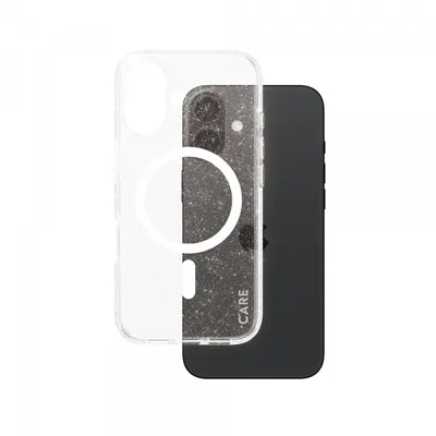 Husa MagSafe pentru Apple iPhone 16, PanzerGlass, Care Urban Combat Star Lit, Transparenta Alba