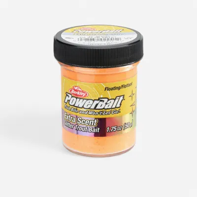 Pastă pescuit la păstrăv POWERBAIT FLUO PORTOCALIU GLITTER