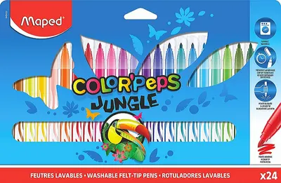 Set carioci Maped Color Peps - Jungle, 24 culori