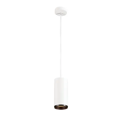 Lampa suspendata, lustra NUMINOS L Pendant, white Indoor LED pendant light white/black 2700K 24°