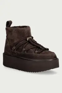Inuikii Classic Low Platform cizme de zăpadă pentru femei din piele întoarsă