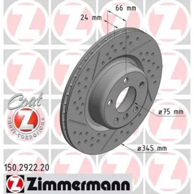Disc frana ZIMMERMANN 150.2922.20