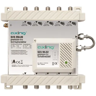 Amplificator principal 5in5,4×SAT(1xLNB Quattro),1xterestru