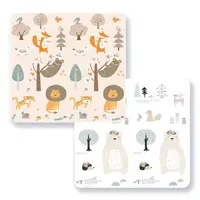 Tarc de joaca Nichiduta Forest Beige 180x200x65cm, cadrul metalic, pereti din plasa, acces cu fermoar, 4 inele ajutatoare, covoras din spuma cu doua fete si 100 de bile incluse