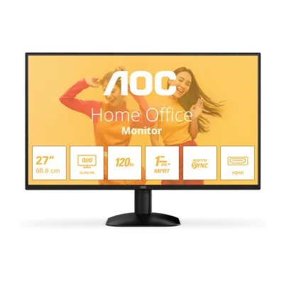 Monitor Consumer AOC Q27B35S3, 27", 2560 x 1440 pixeli, Black, 3 ani Garantie