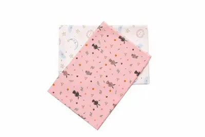 Set 2 scutece finet bebelusi KidsDecor The Bunnies and the Dreamy Sky 70x70 cm