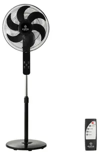 Ventilator Estia - Bow, 3 viteze, 40 cm, cu telecomandă, negru