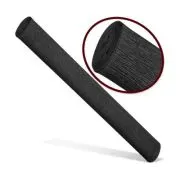 Hartie creponata Colorarte QC-026, negru, 50x200cm, solida floristica