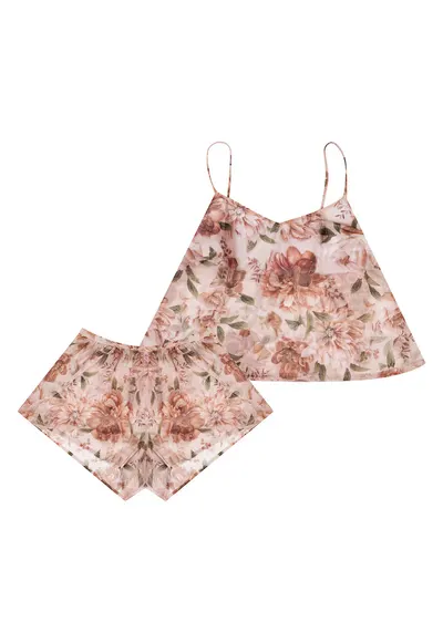 Pijama dama Iona bej pal - Floral