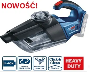 Aspirator profI, puternic, pe baterii GAS 18V-1, aspiratie maxima 60mbar, filtru HEPA, capacitate rezervor 0,7l, greutate 1,4kg, NU INCLUDE ACUMULATOR SI incarcator, FOLOSITI ACUMULATOARE Bosch 18V