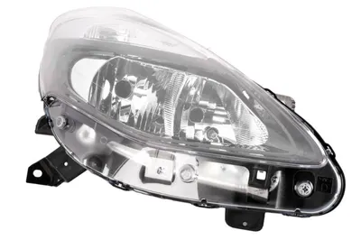 Far fata Dreapta (halogen, H7 W5W, electric, fara motoras, culoare insert: negru, culoare semnalizator: transparent) potrivit RENAULT CLIO III, CLIO III HATCHBACK