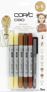 Copic Ciao - Set de markere Hair Tones, 5+1