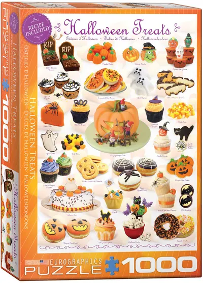 Puzzle Eurographics din 1000 de piese - Dulciuri pentru Halloween
