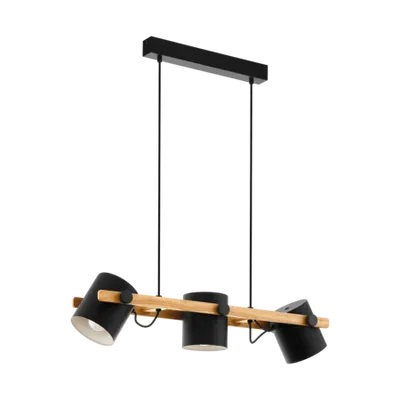 Lampa suspendata HORNWOOD negru, creme 220-240V,50/60Hz