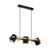 Lampa suspendata HORNWOOD negru, creme 220-240V,50/60Hz