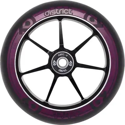 District Dual Width Core Roată Trotinetă Freestyle - 120mm - Black/Magenta