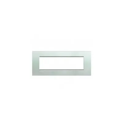 Placa ornament ,7 module, argintiu, living light, BTICINO